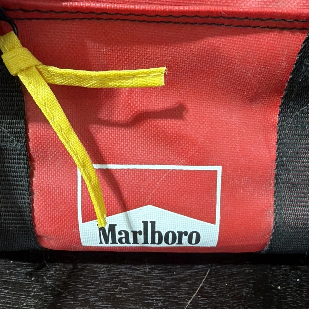 Vintage 1990s Marlboro Red Soft Sided Insulated Travel Cooler Lunch Bag